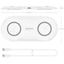 Aisens Cargador Inalámbrico 2 en 1 15W Blanco ASCH-15W2WC059-W